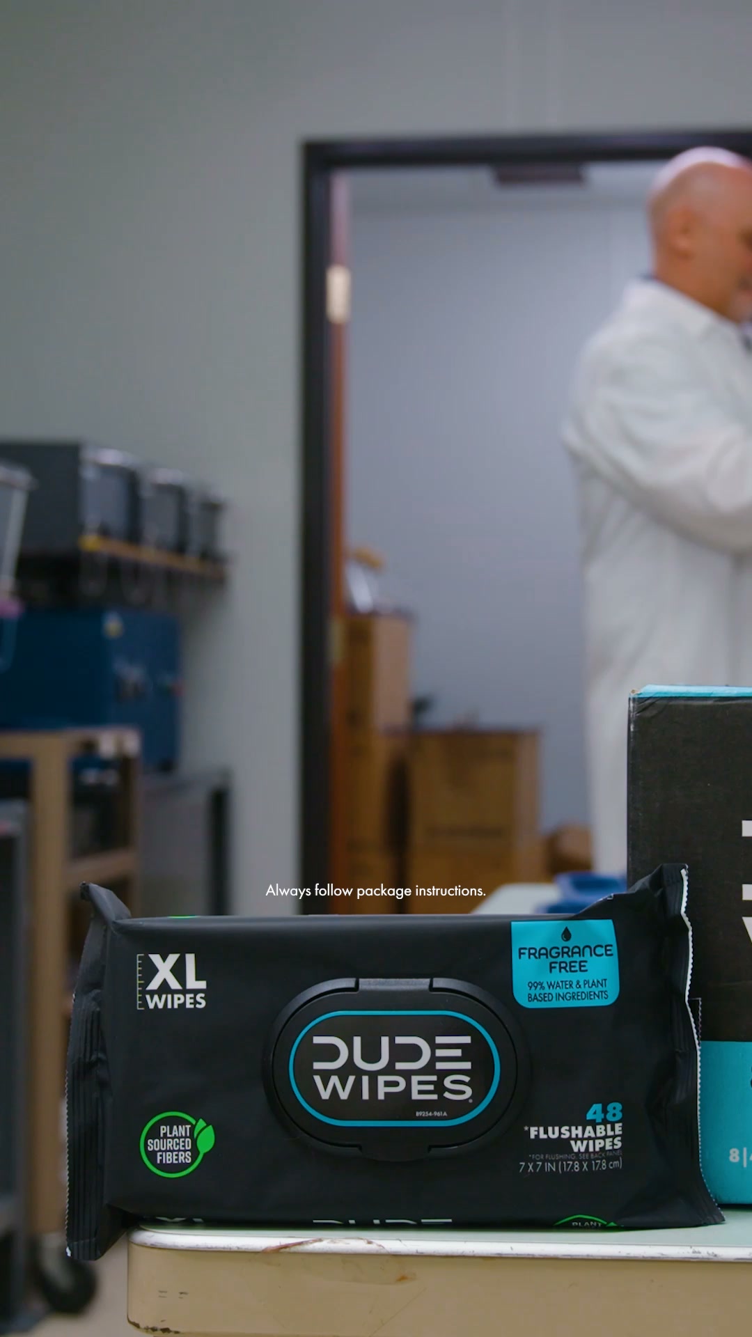 DUDE Wipes ad creative (Video)