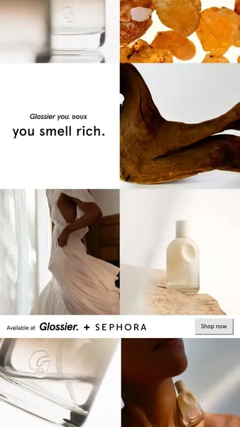 Glossier ad creative (Static)