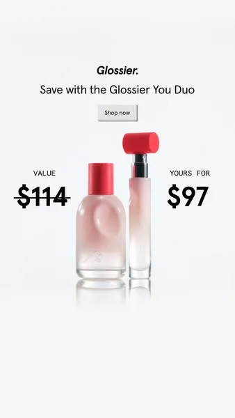 Glossier ad creative (Static)
