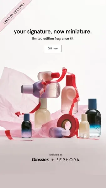 Glossier ad creative (Static)