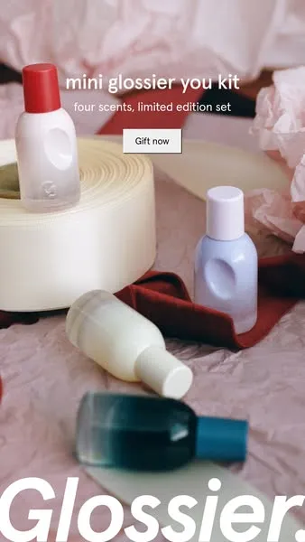 Glossier ad creative (Static)