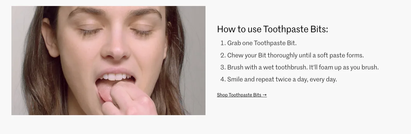 How to use Toothpaste Bits from Bite