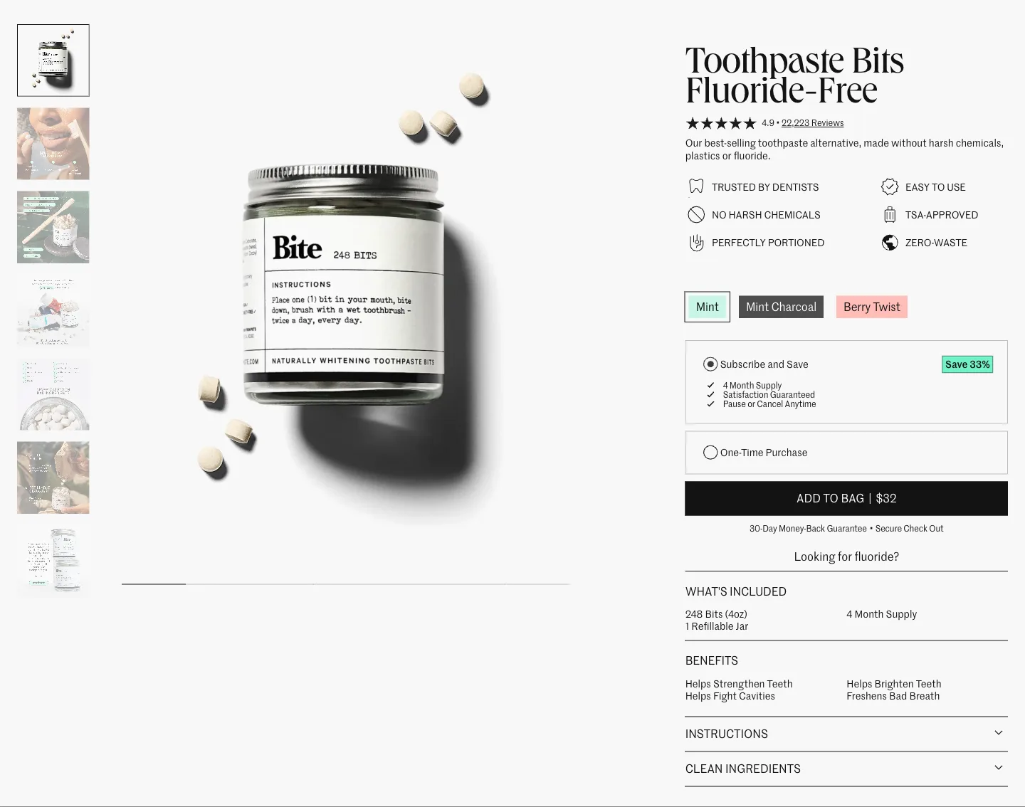 Gallery and buy box from Bite