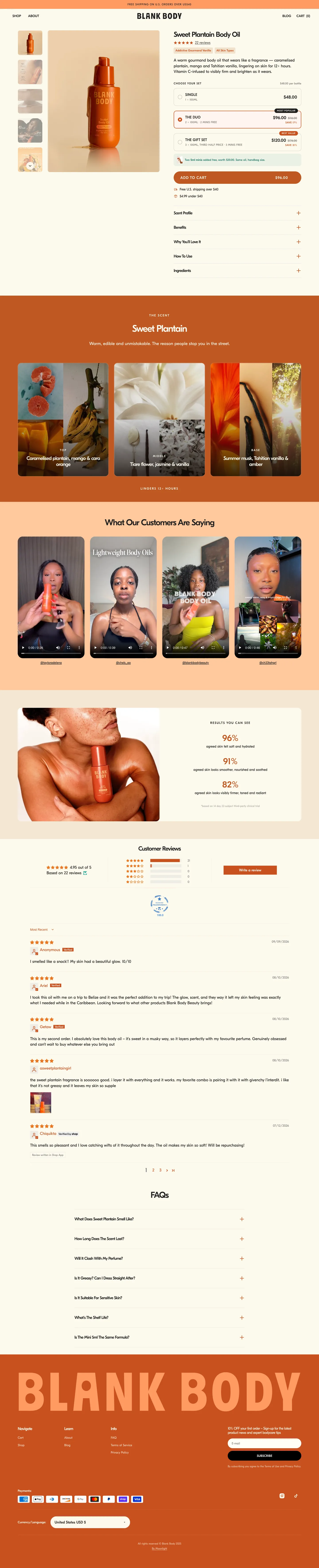 Blank Body Beauty, pdp (desktop)
