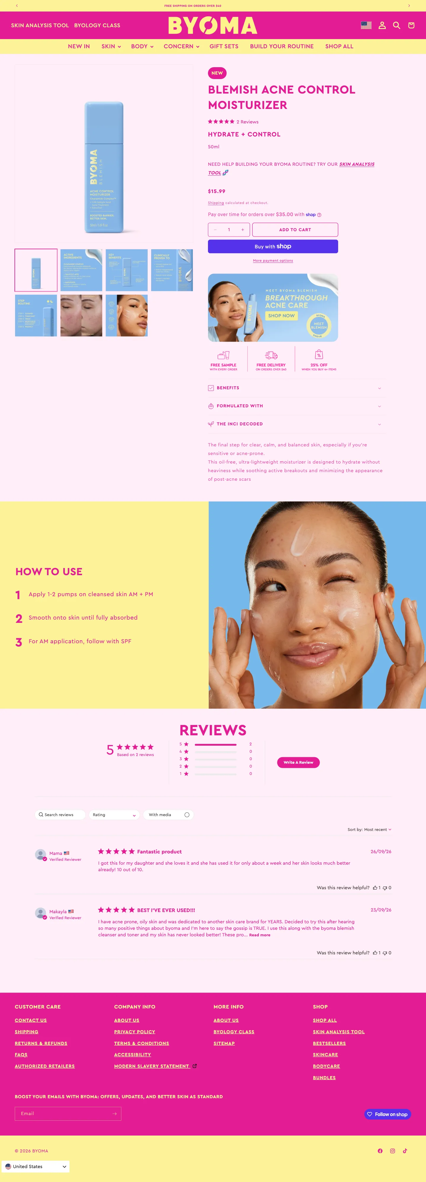 BYOMA, pdp (desktop)