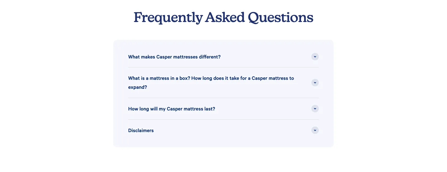 Frequently Asked Questions from Casper Sleep