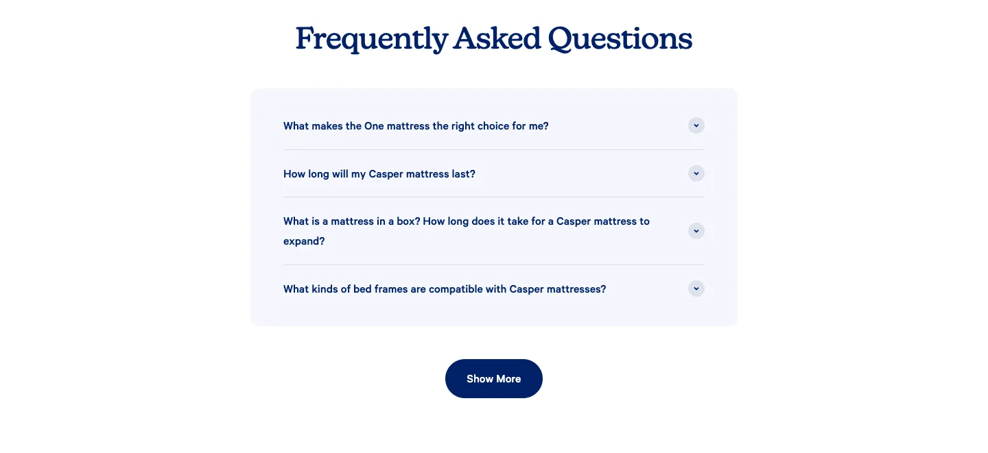 Frequently Asked Questions from Casper Sleep