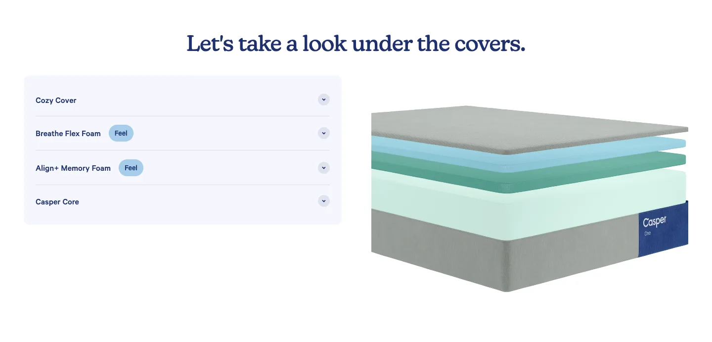 Value propositions from Casper Sleep