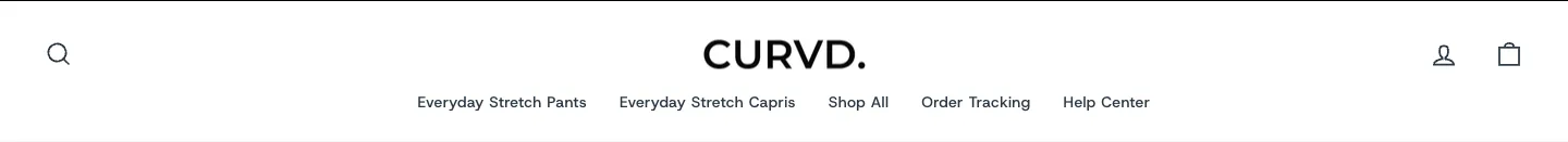 Header / navigation from CURVD.