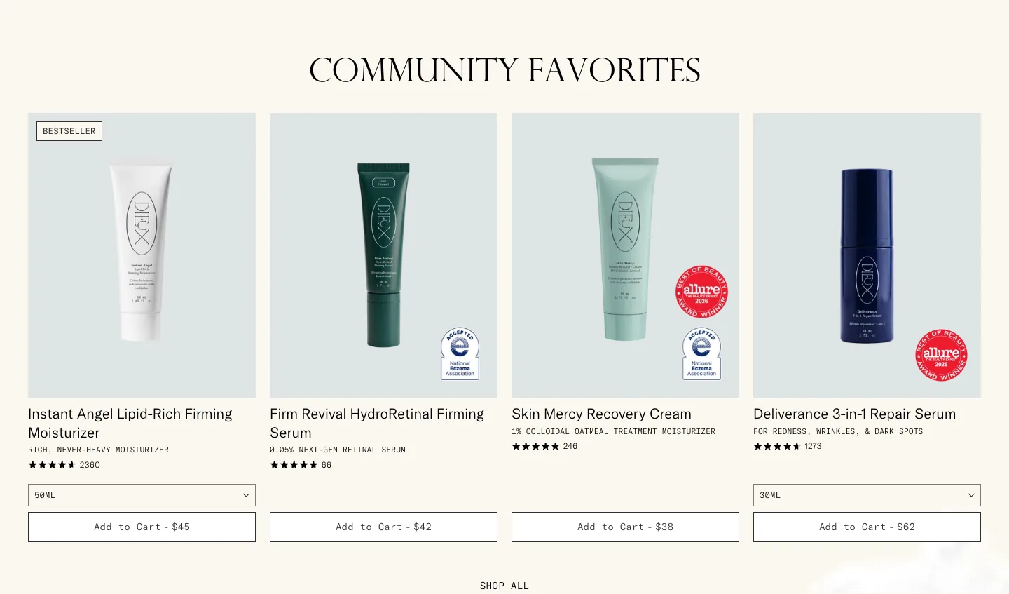Community Favorites from Dieux