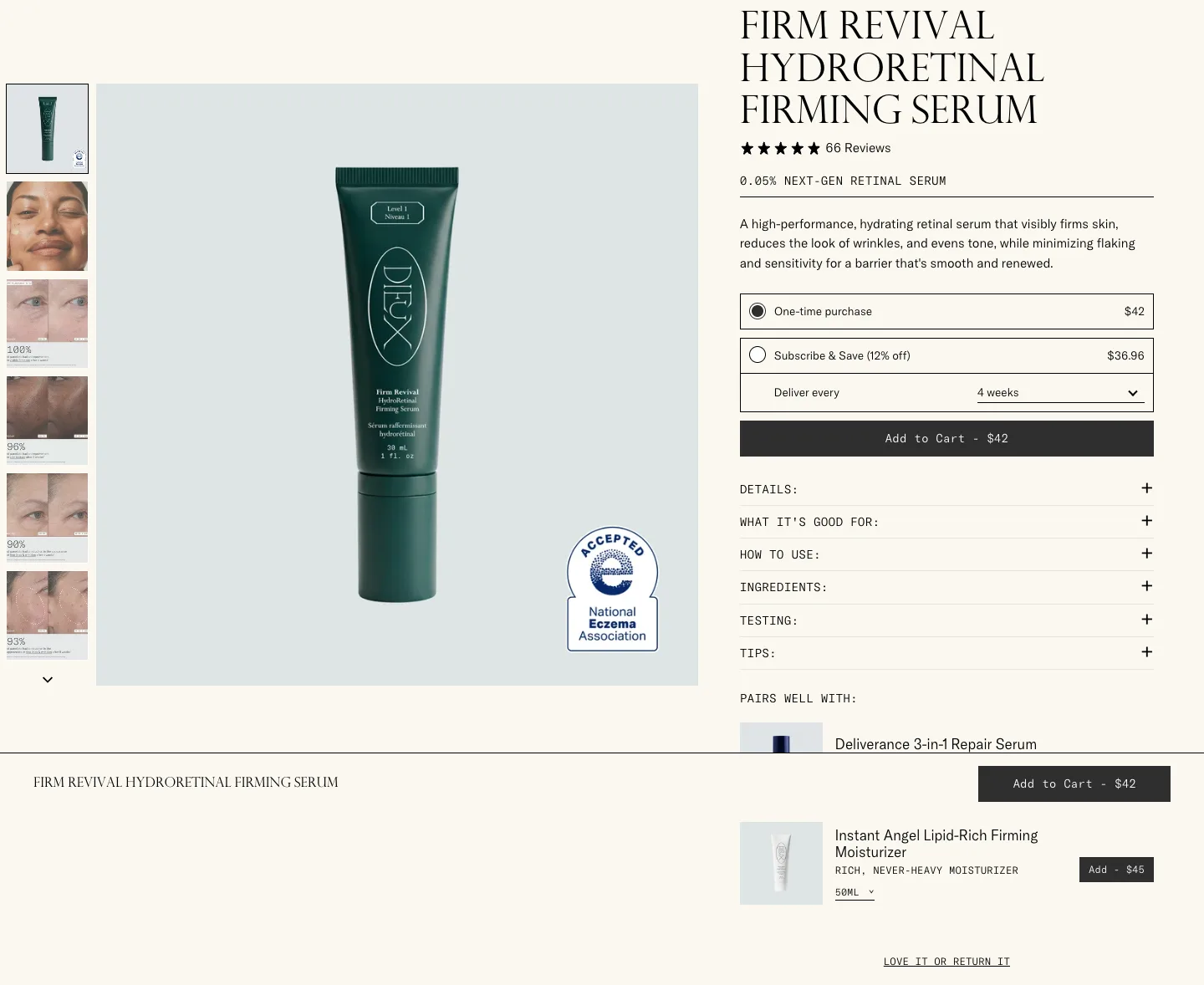 Firm Revival HydroRetinal Firming Serum from Dieux