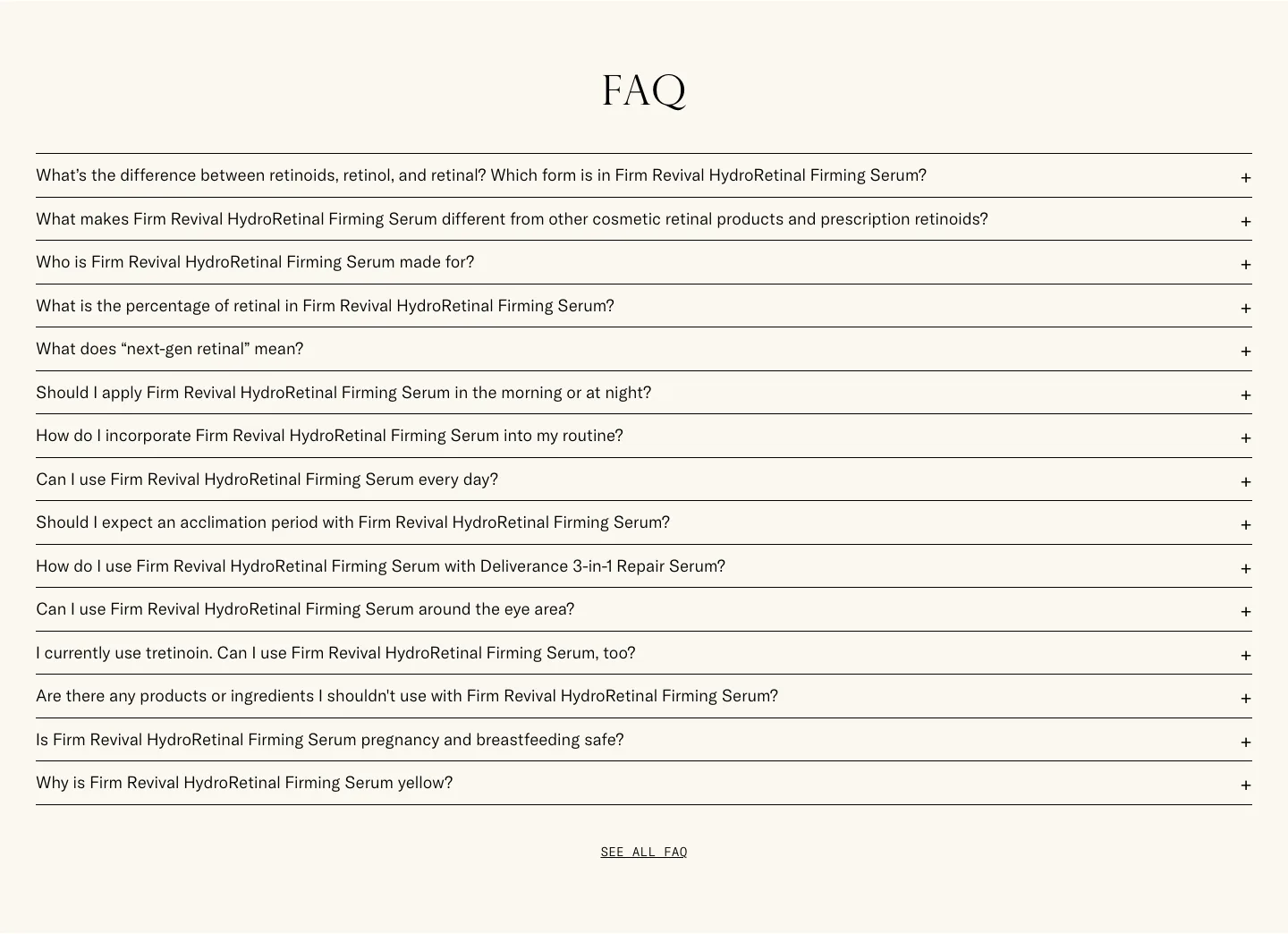 FAQ from Dieux
