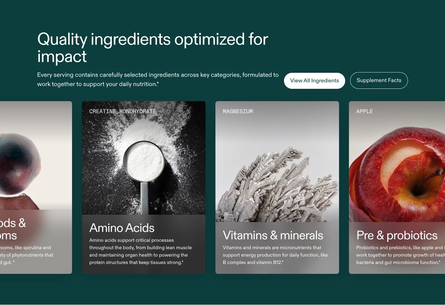 Ingredients from AG1