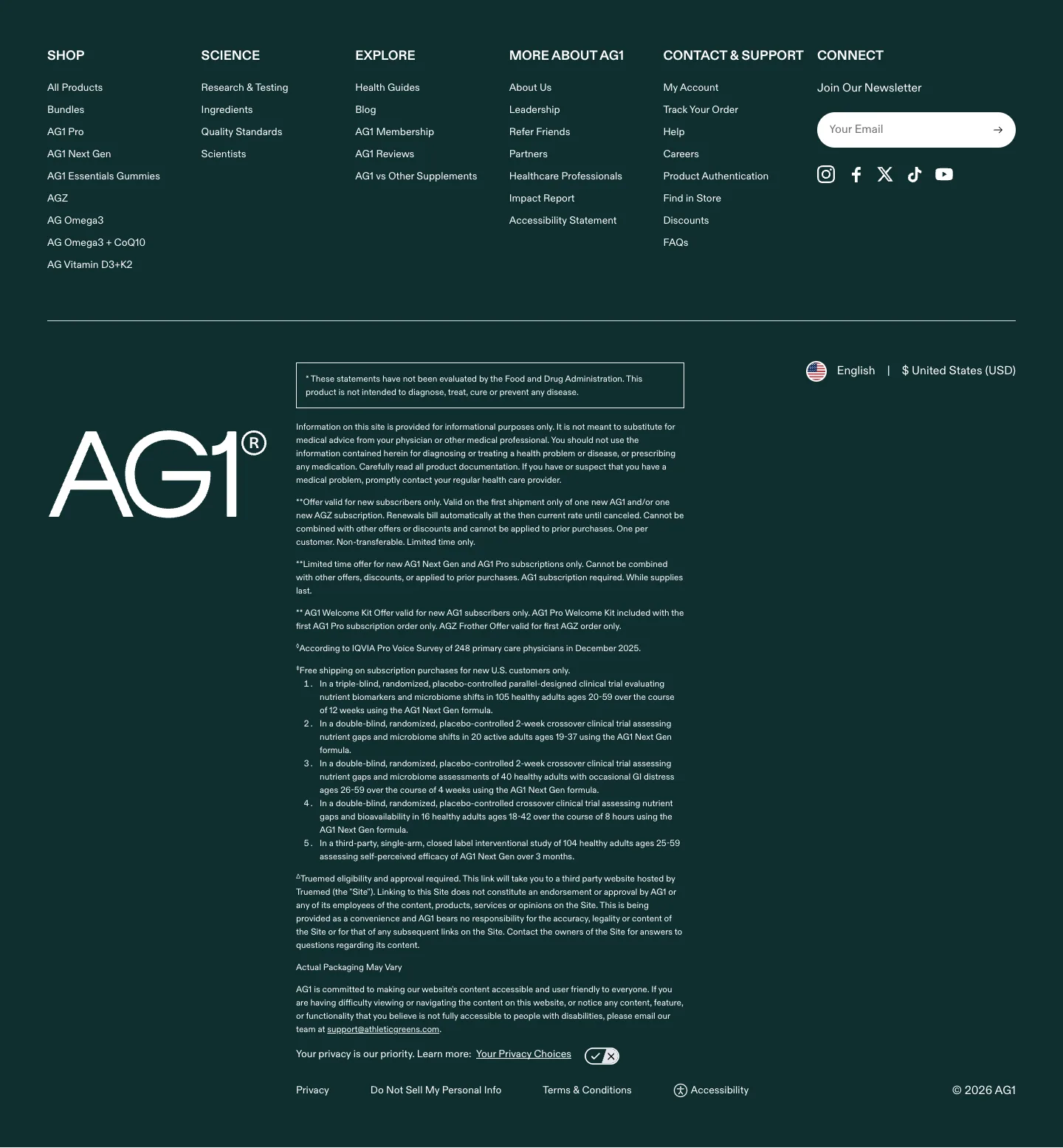 Footer from AG1