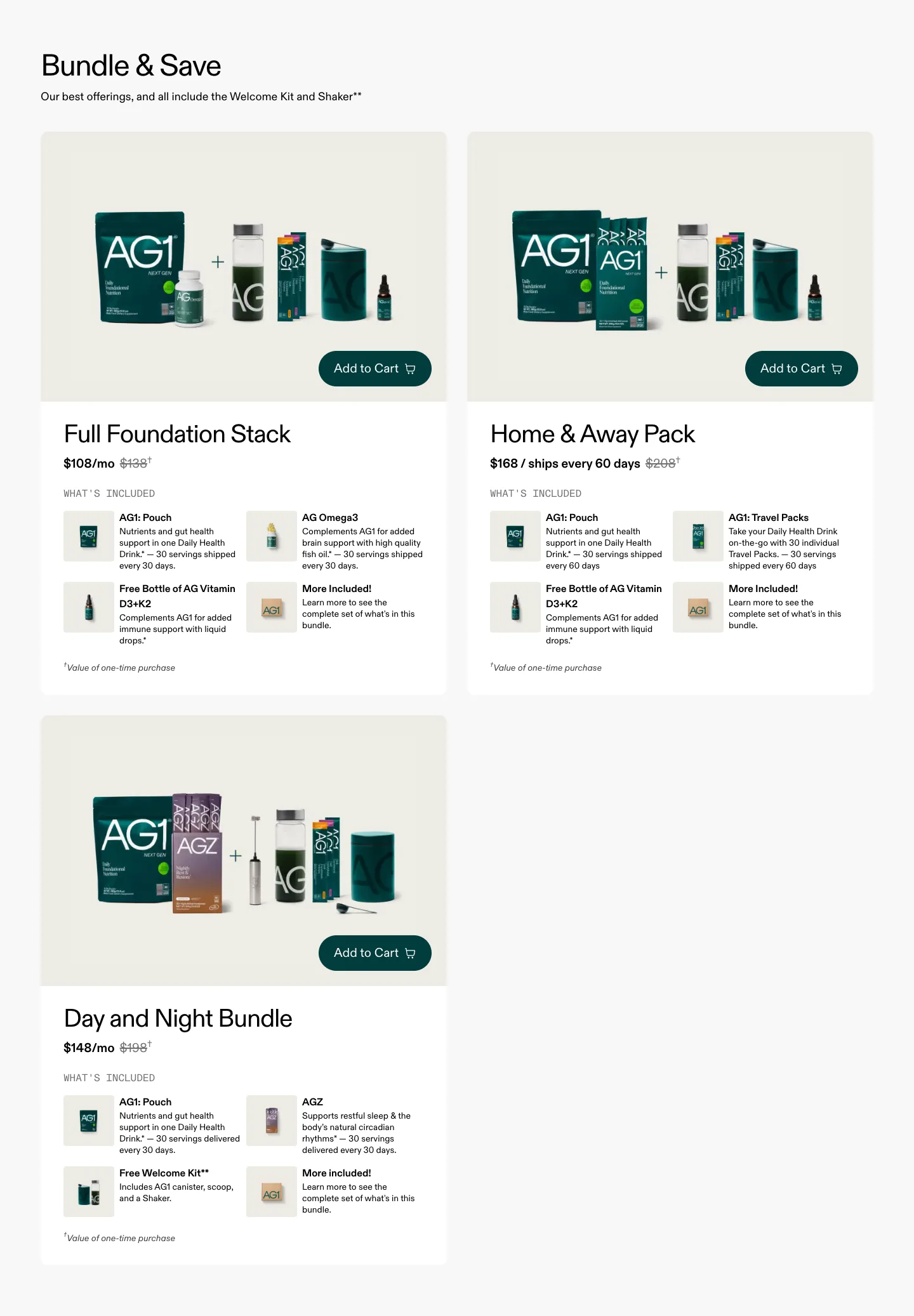 Bundle & Save from AG1