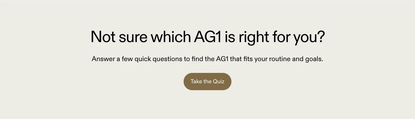 Quiz CTA from AG1