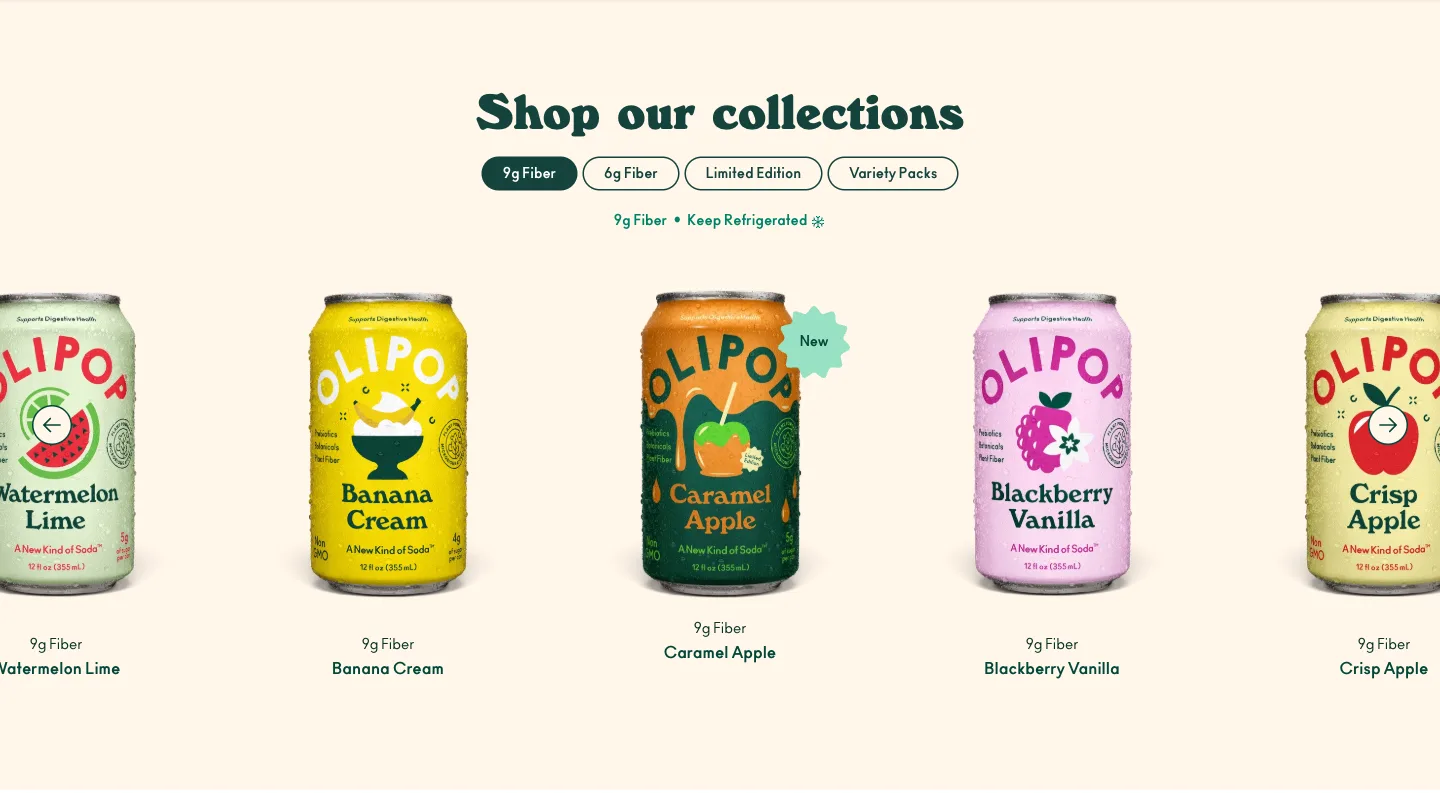 Shop our collections from OLIPOP