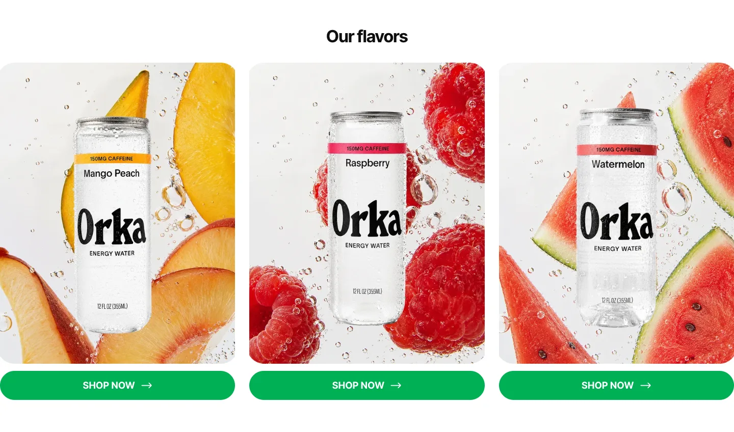 Our flavors from Orka Beverage Company