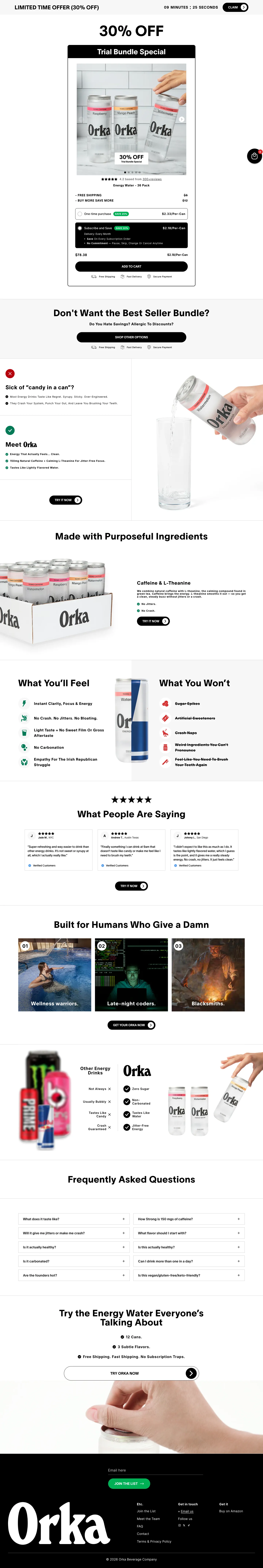 Orka Beverage Company, pdp (desktop)