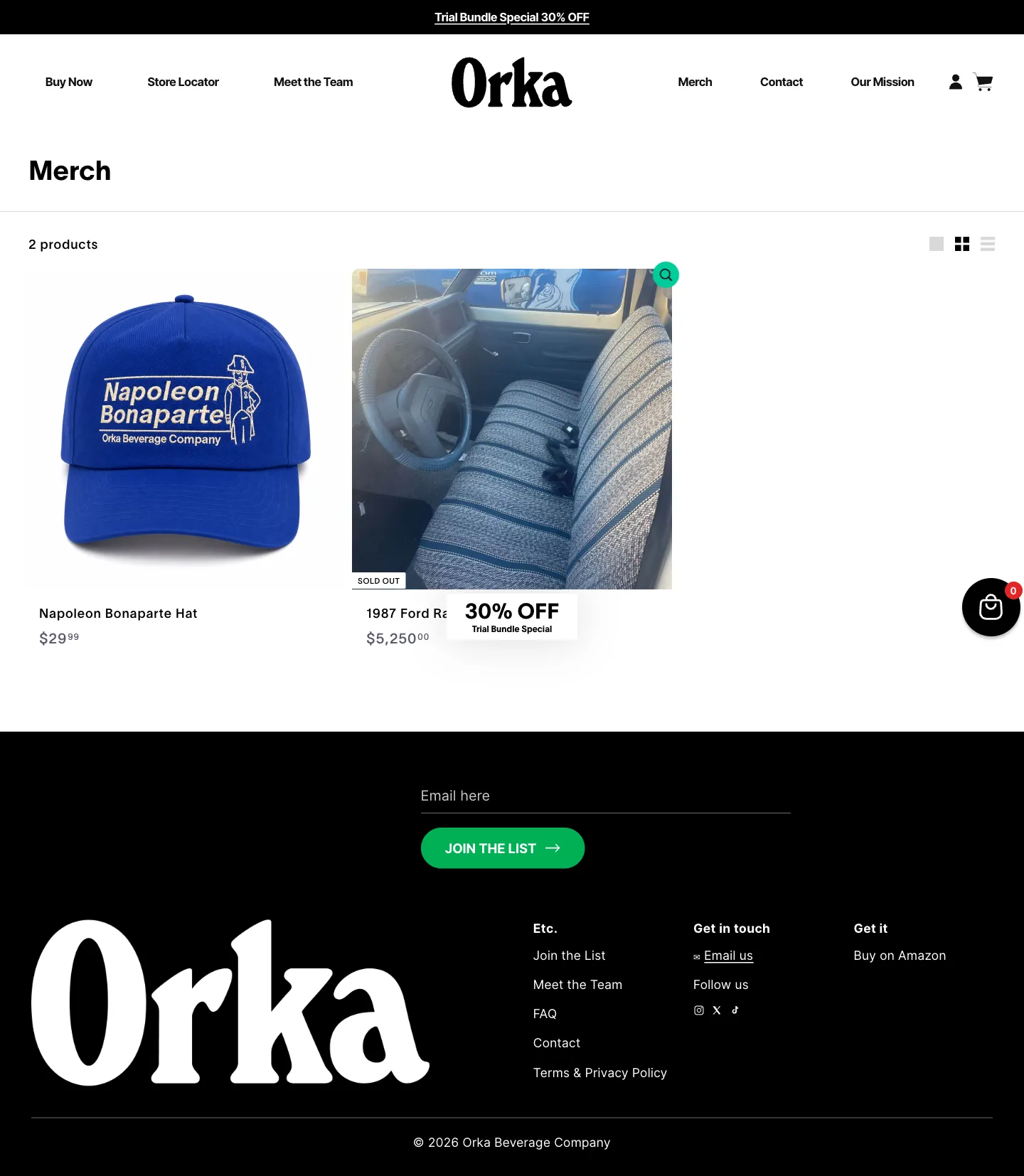 Orka Beverage Company, plp (desktop)