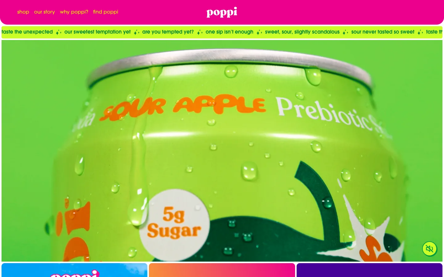 Product listing from poppi