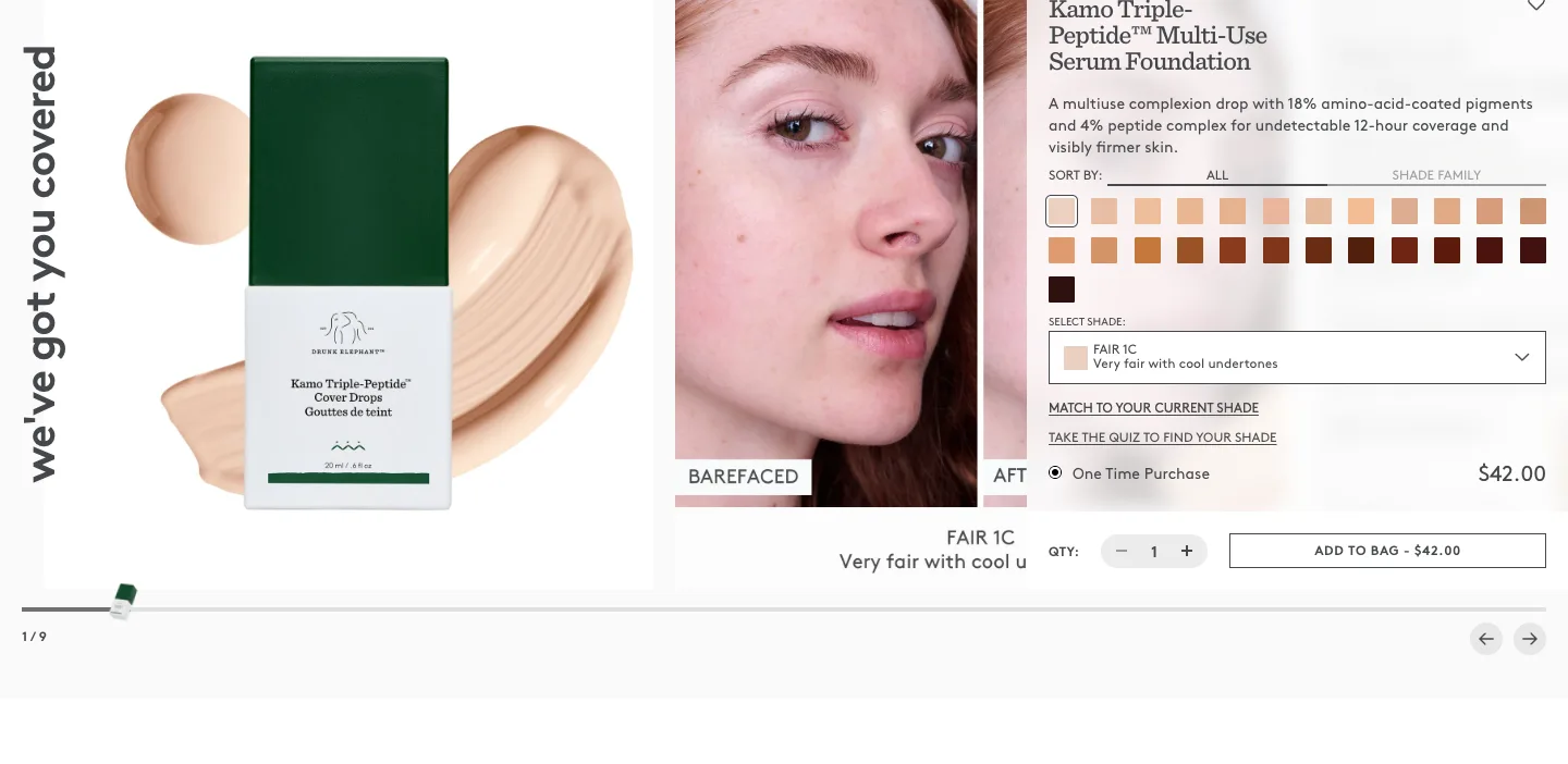 Kamo Triple-Peptide™ Multi-Use Serum Foundation from Drunk Elephant