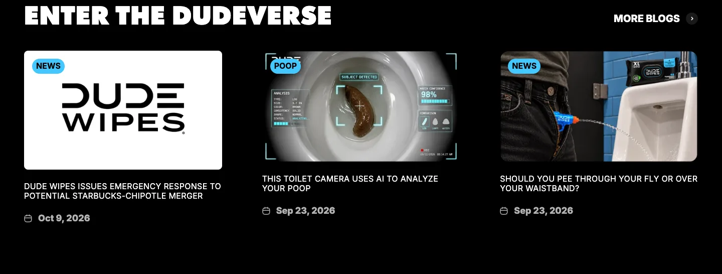 Blog posts from DUDE Wipes