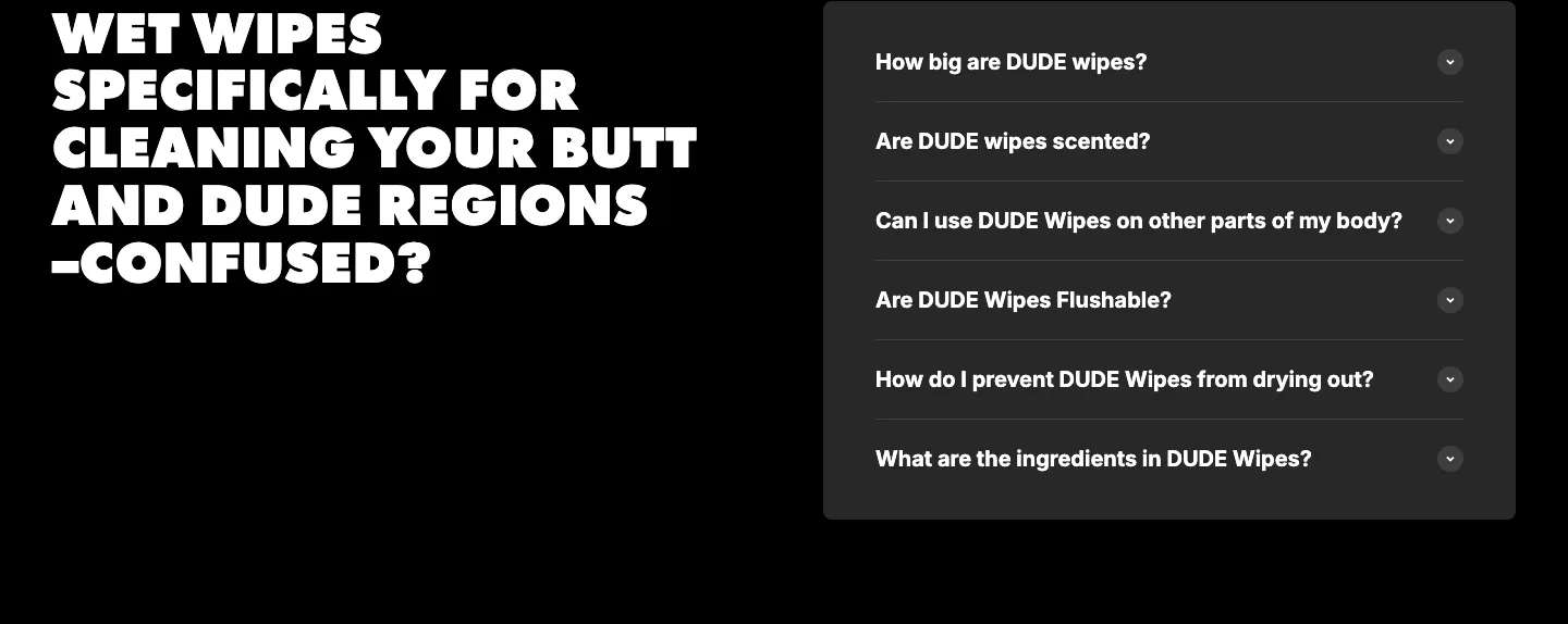 FAQ from DUDE Wipes