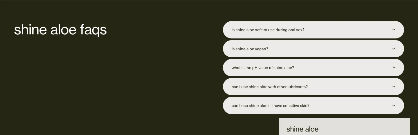 shine aloe faqs from maude