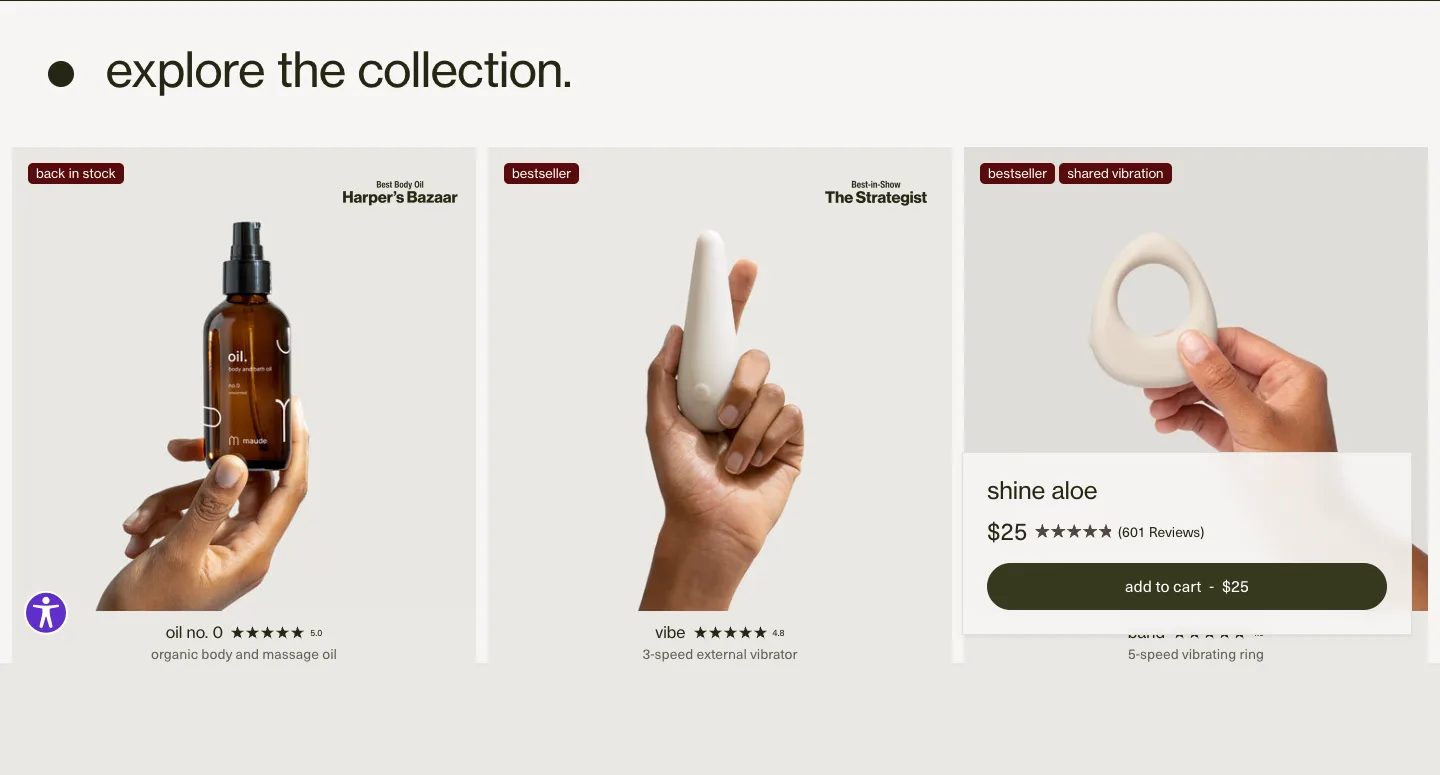 explore the collection. from maude