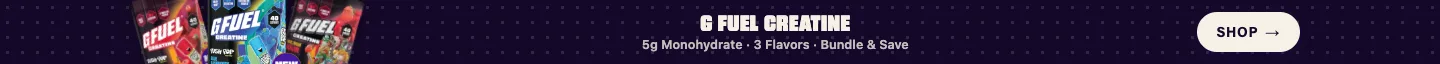 Announcement bar from G FUEL