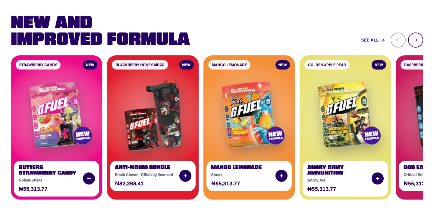 New and improved formula from G FUEL