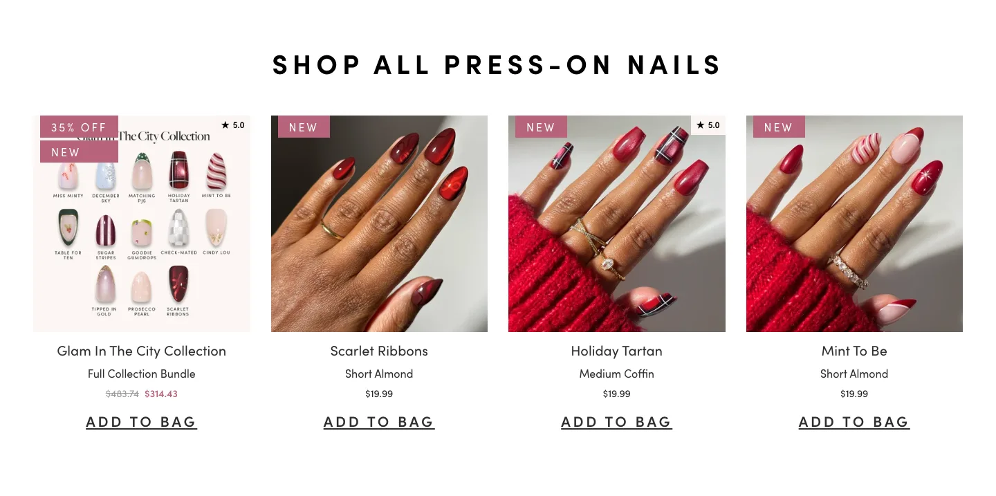 Shop all press-on nails from Glamnetic