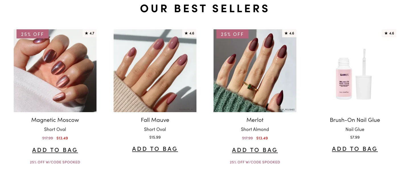 Our best sellers from Glamnetic