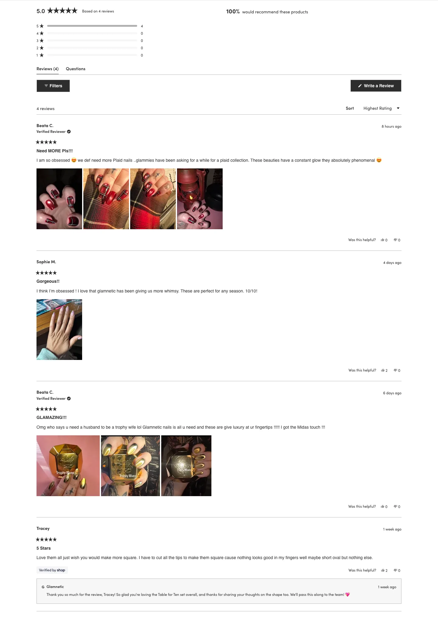 Reviews with photos from Glamnetic