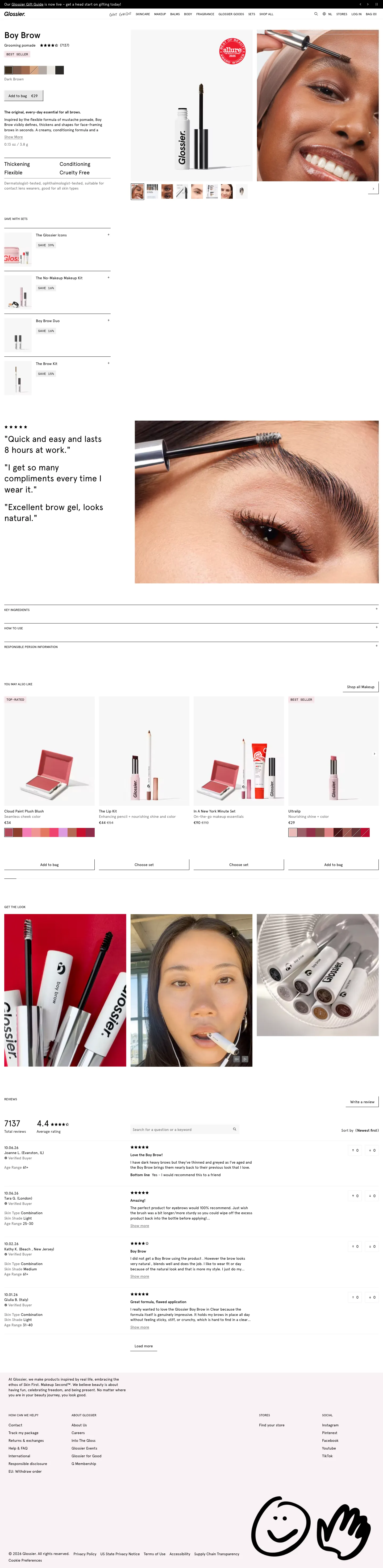 Glossier, pdp (desktop)