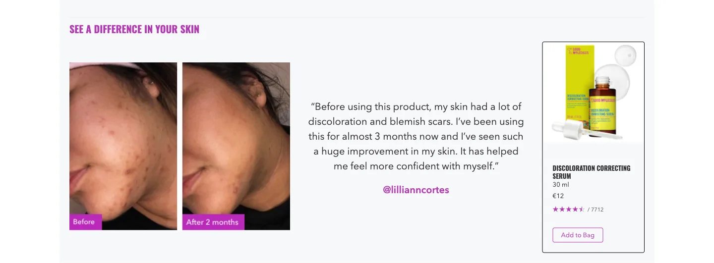 See a difference in your skin from Good Molecules