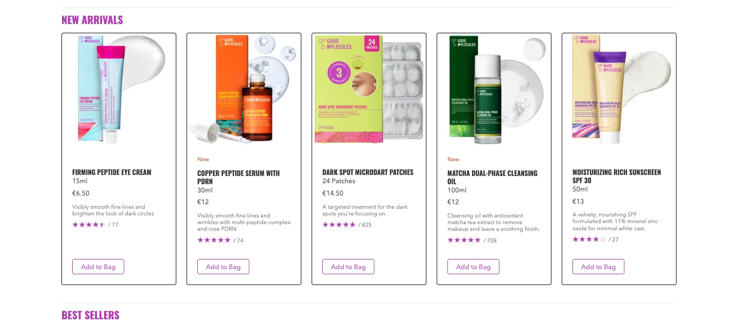 New arrivals from Good Molecules