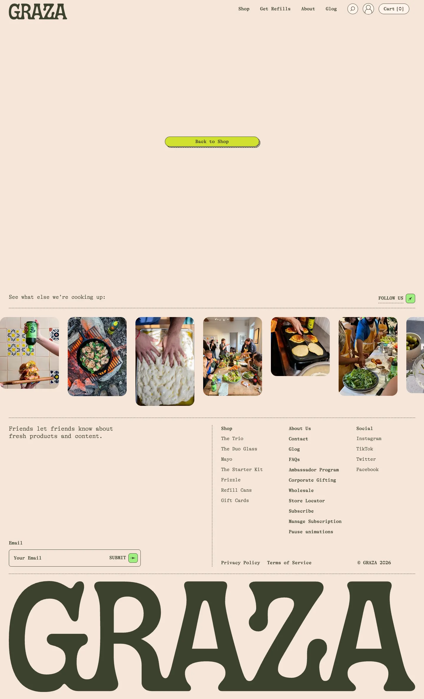 GRAZA, cart (desktop)