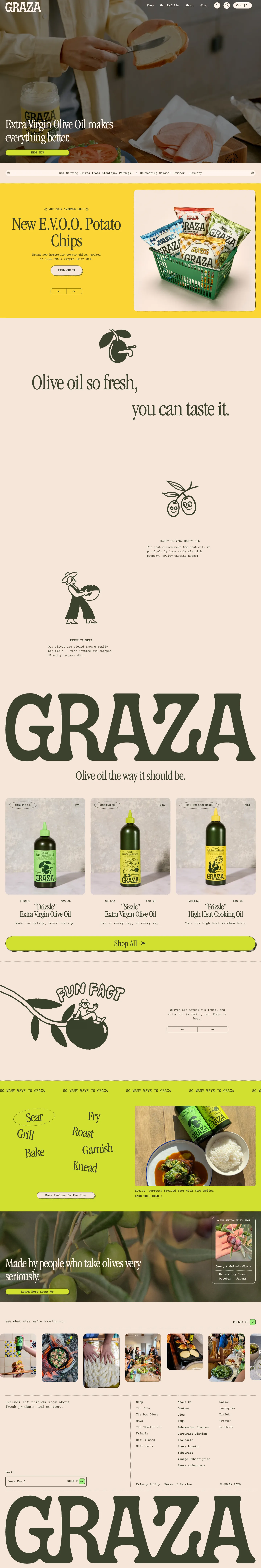 GRAZA, homepage (desktop)
