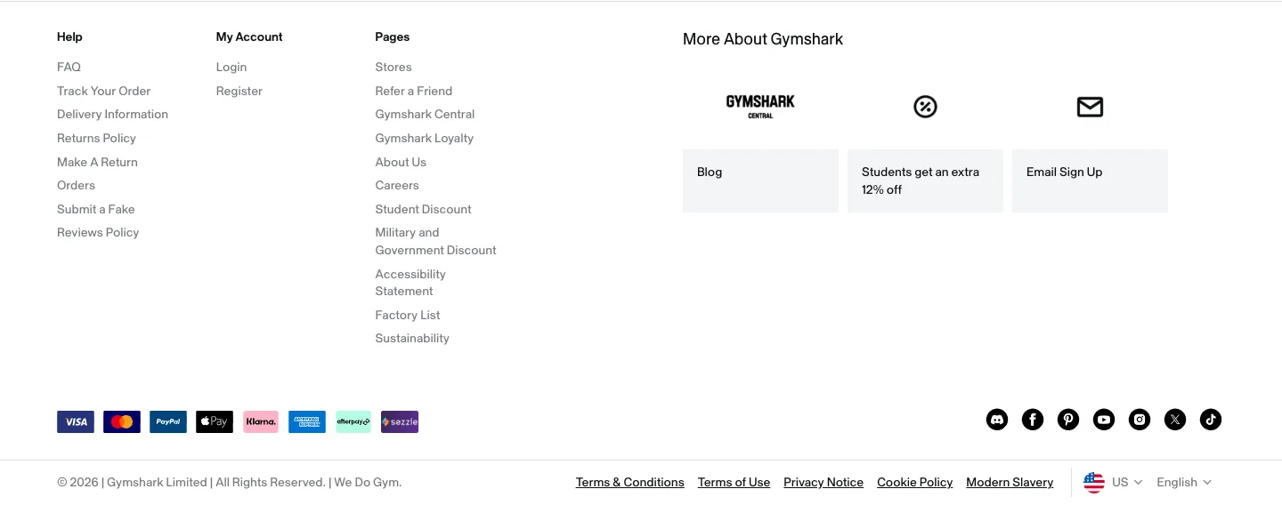 Help from Gymshark