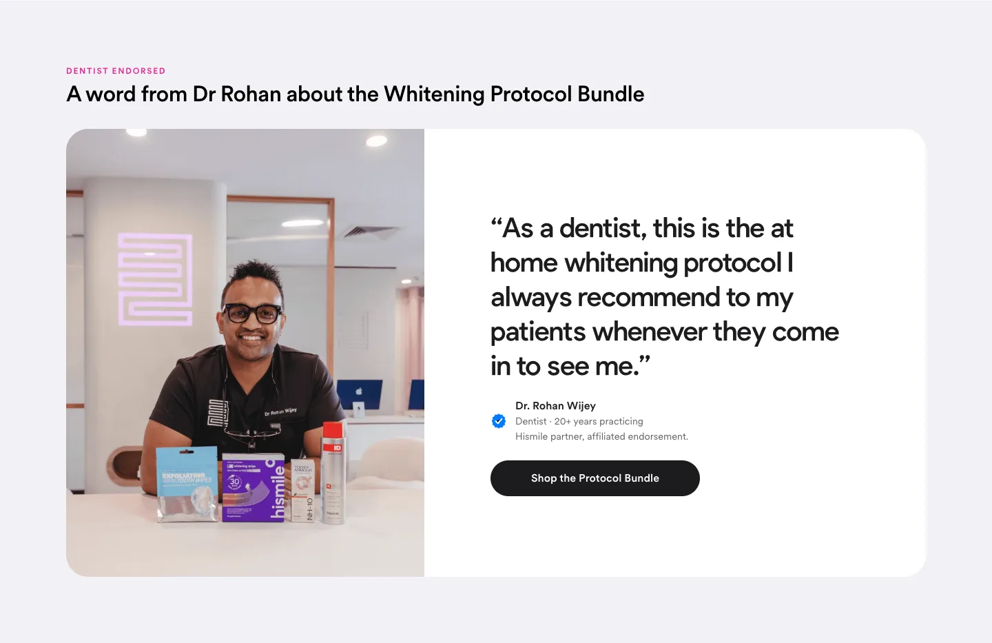 A word from Dr Rohan from Hismile