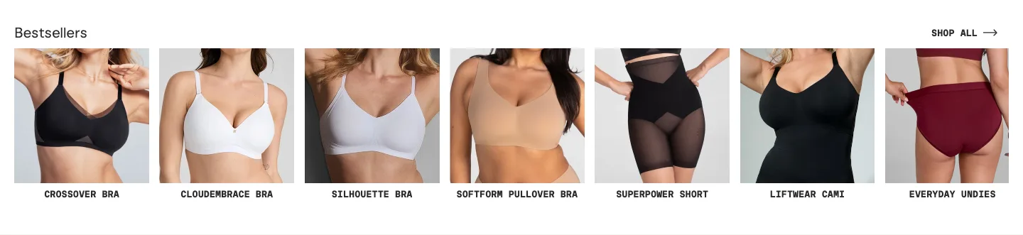 Product listing from Honeylove