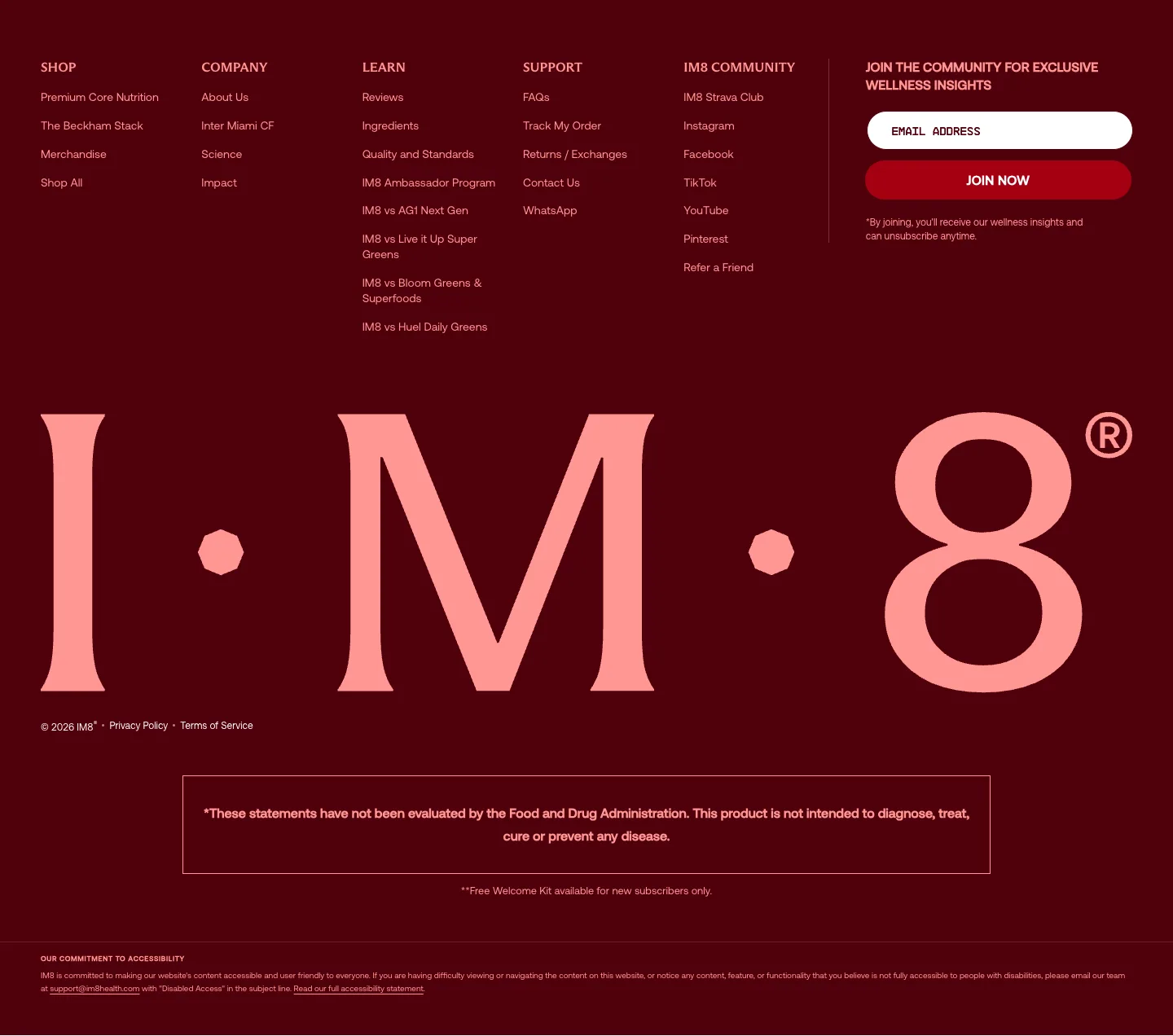 Shop from IM8 Health