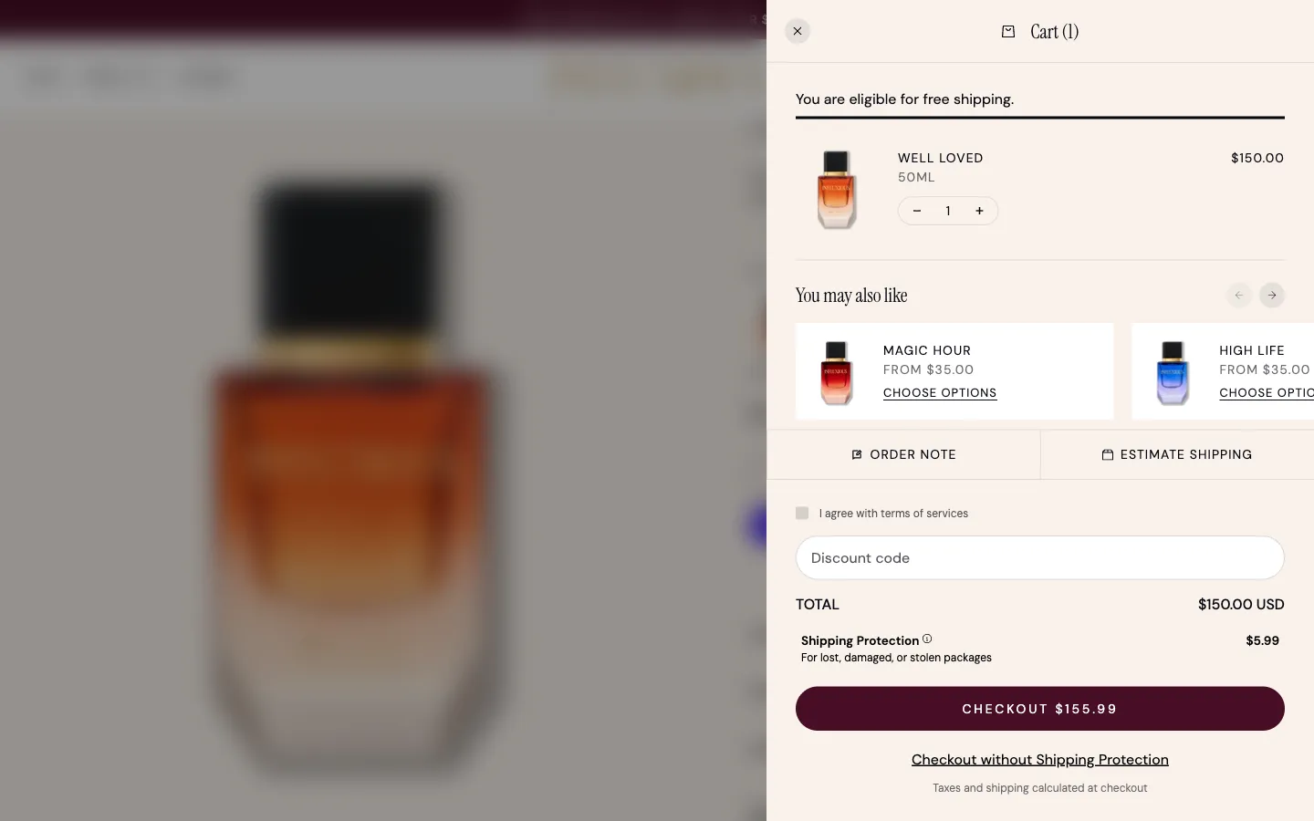 Influxious Inc, cart (desktop)