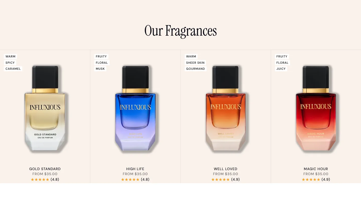 Featured products from Influxious Inc