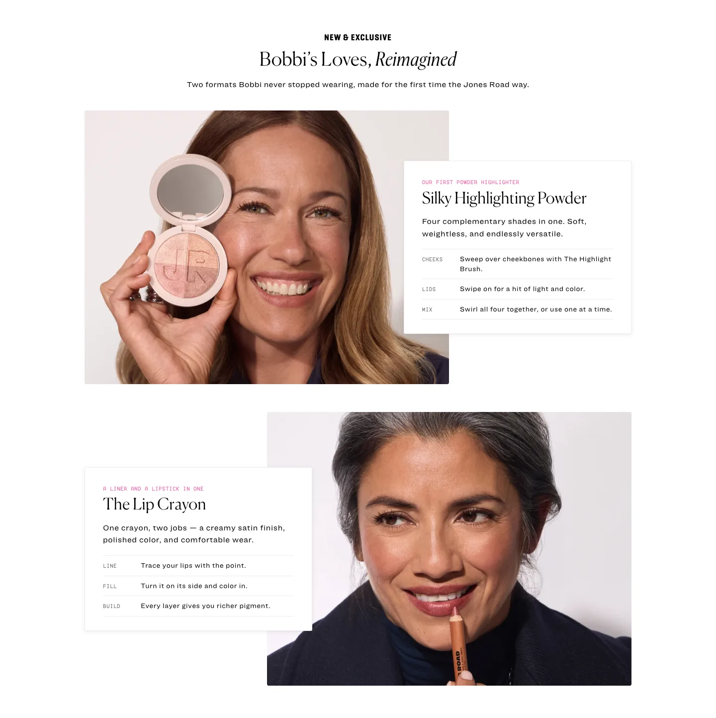 Bobbi's loves, reimagined from Jones Road