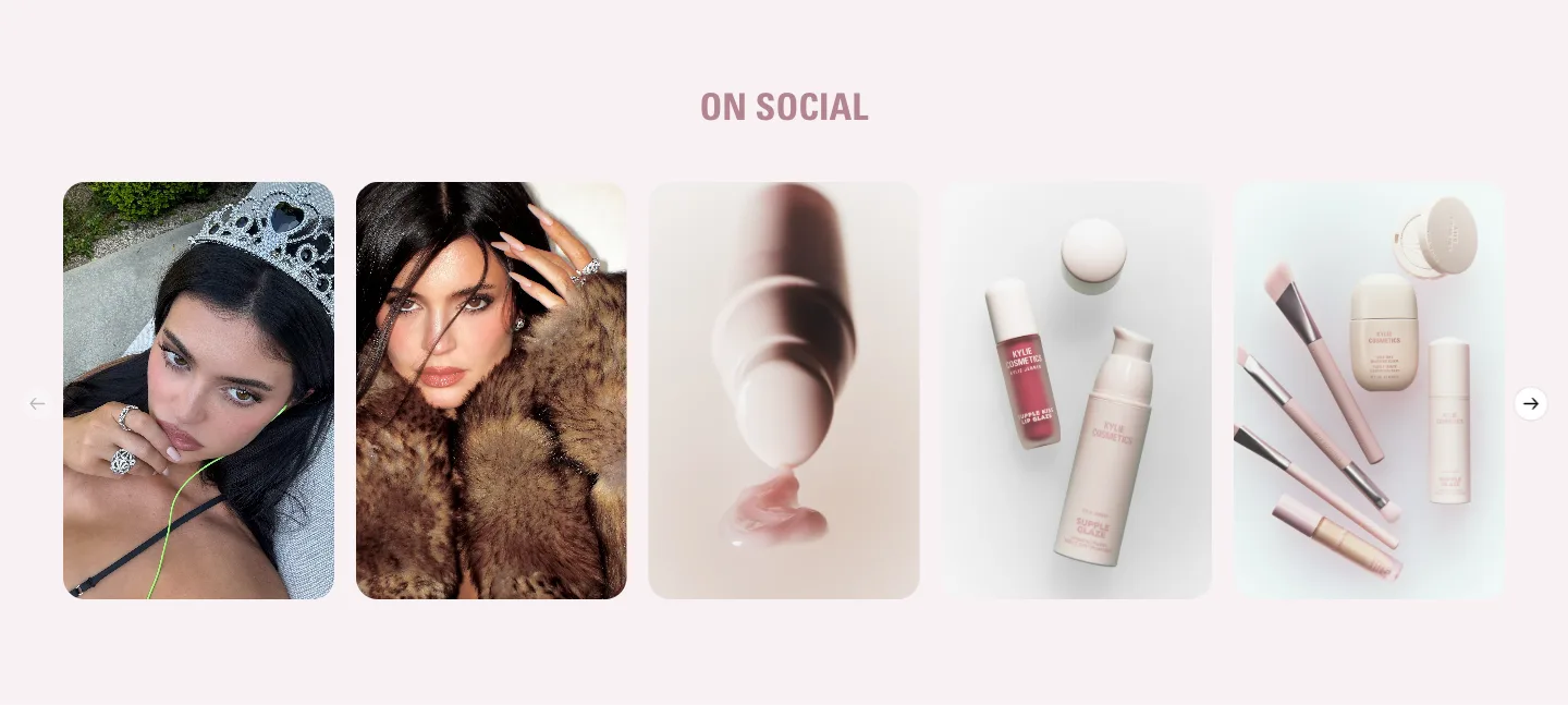 On social from Kylie Cosmetics