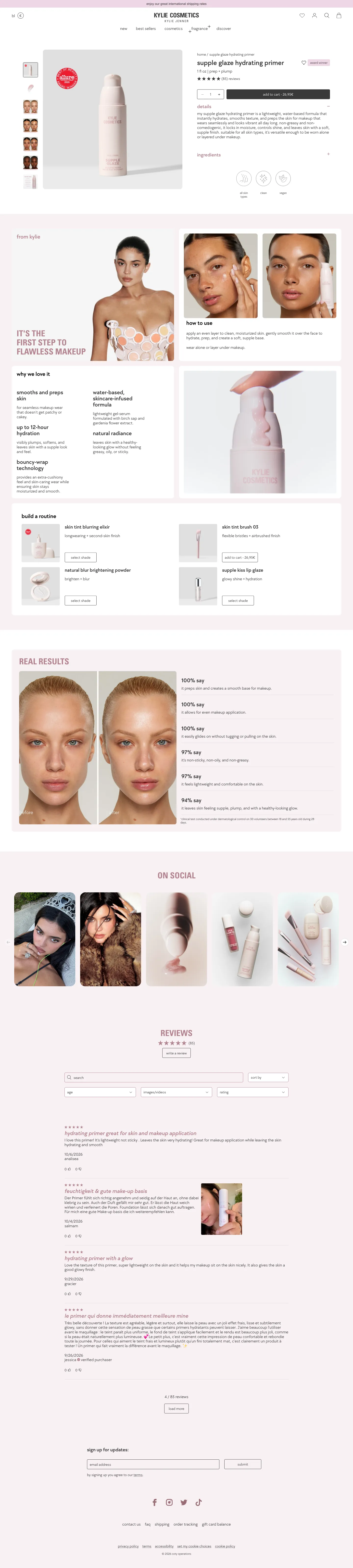Kylie Cosmetics, pdp (desktop)