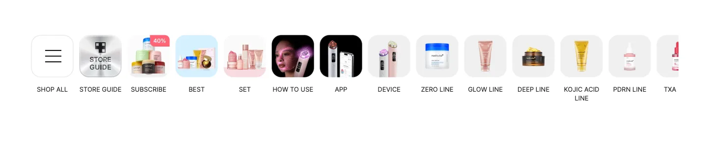 Collection list from medicube